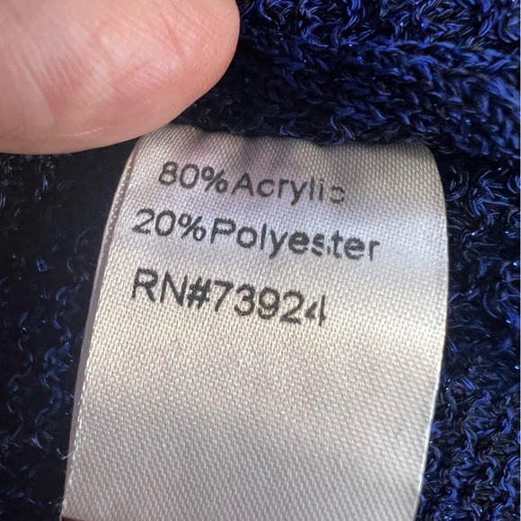 Ming Wang Cobalt Blue Beaded Ruffle Sleeve Blazer Jacket Size Small - Picture 5 of 9